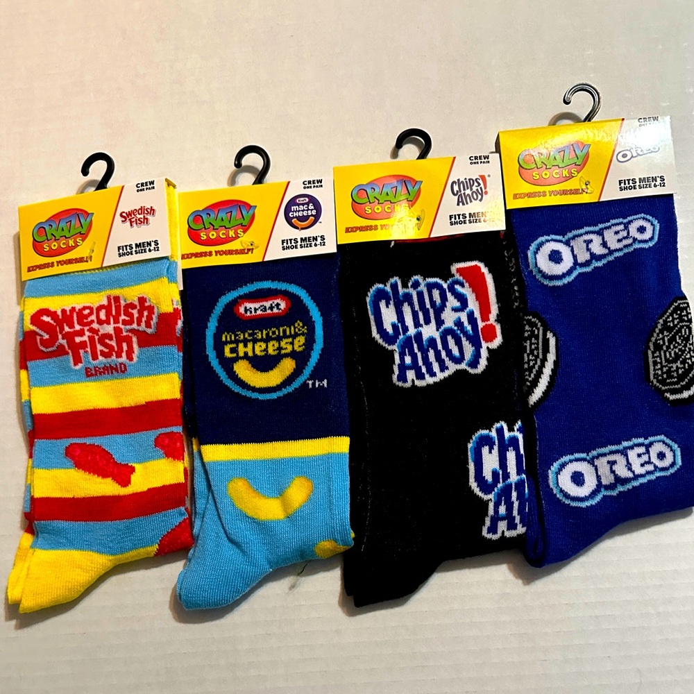 Crazy Socks, Snack & Junk Food Themes Crew socks Fun 4 pack Tiktok